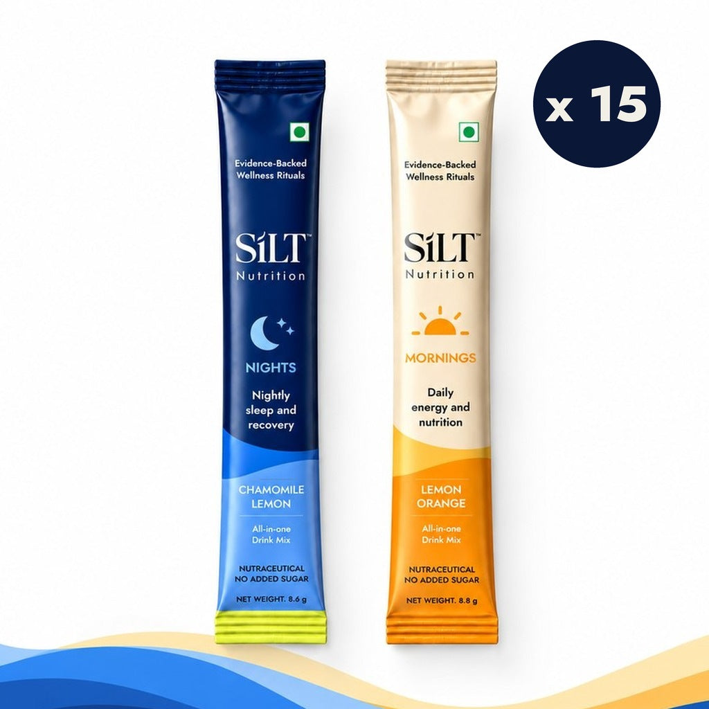 SILT Nights and SILT Mornings drink mix stick packs